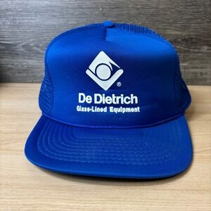 Vintage‎ De Dietrich Hat Cap Snapback Blue Trucker Adjustable